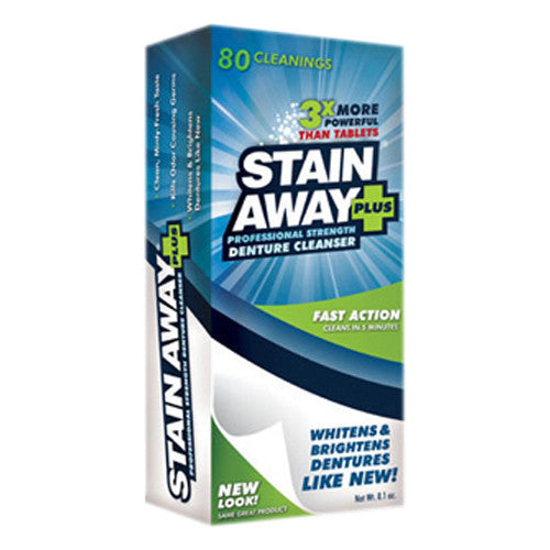 Stainaway Plus Professional Strength Denture Cleanser Powder - 8.1 Oz